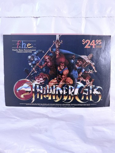 1985 Color Ad Thundercats Videocassette