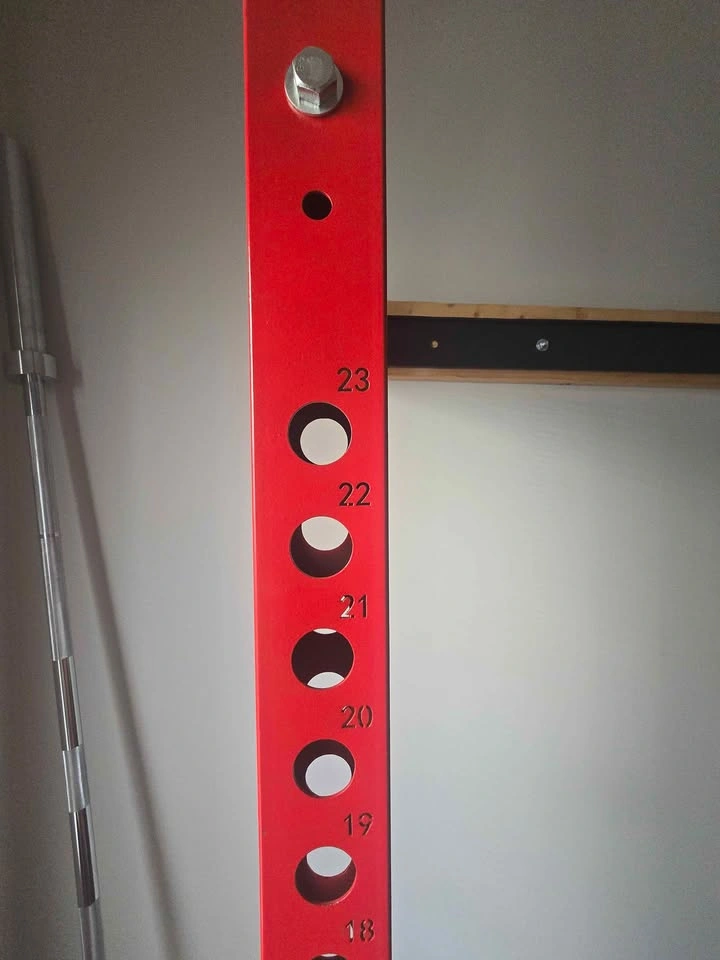 Red and black power rack for home gym - photo 3