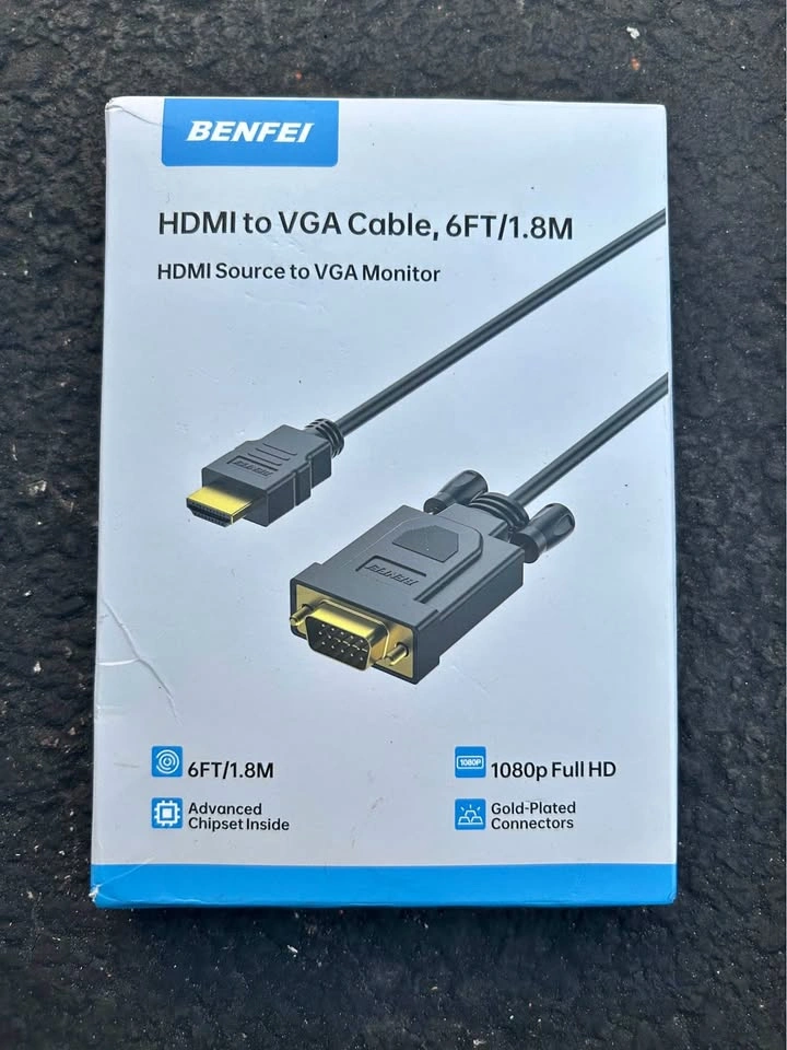 Benfei HDMI to VGA Cable, 6ft