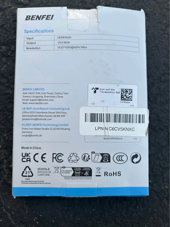 Benfei HDMI to VGA Cable, 6ft - photo 2