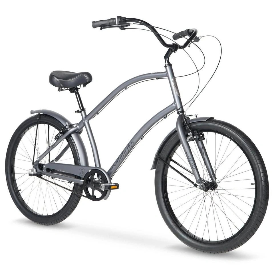 Hyper Bicycle Men's Cruiser 26" Commuter Bike, Gray - photo 2