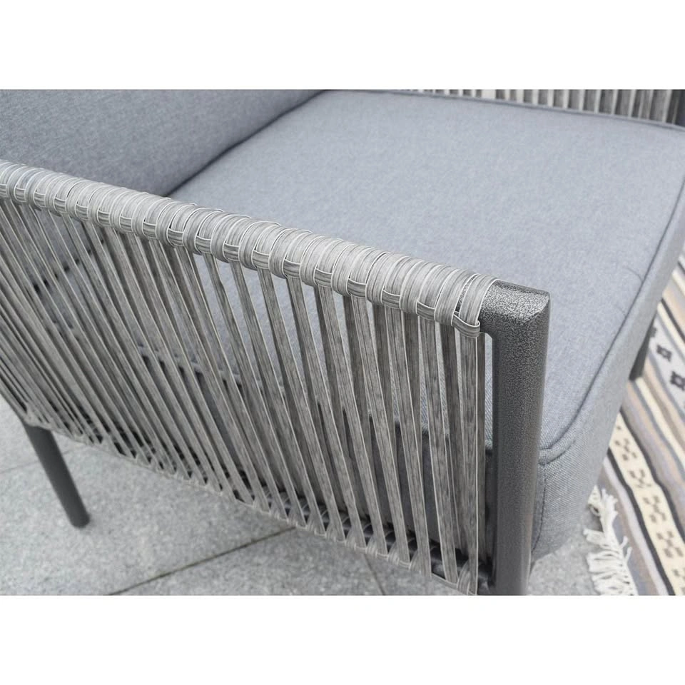 Hampton Bay Tolston 4-Piece Conversation Set - Charcoal - photo 5