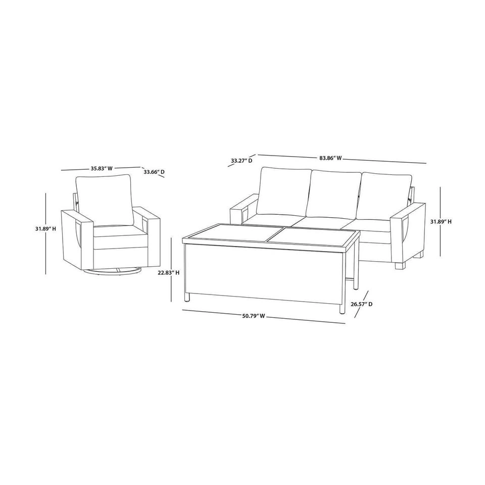 Better Homes & Gardens Rockport 4-Piece Steel Outdoor Conversati - photo 4