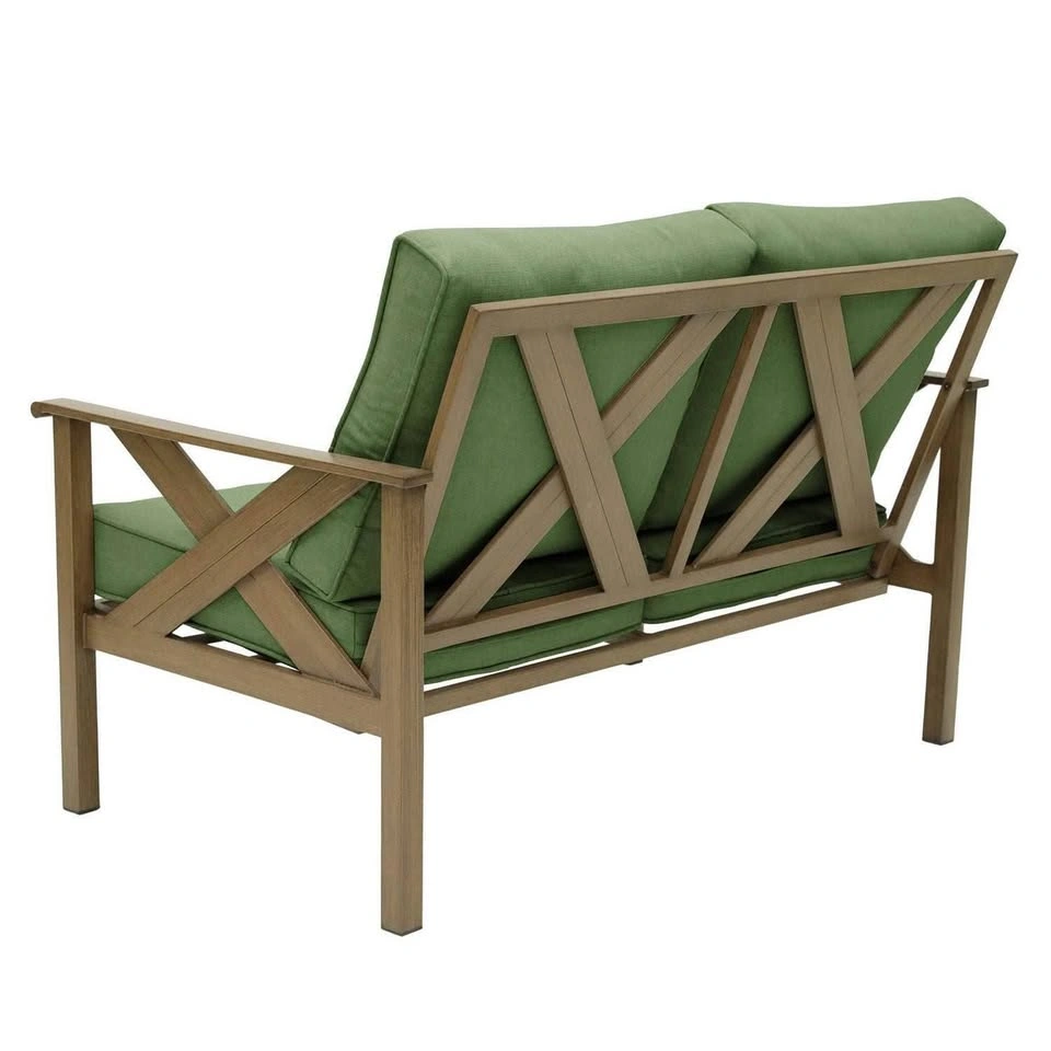 Natural Expressions Loveseat and Table Set, Green, Dyed Polyeste - photo 2