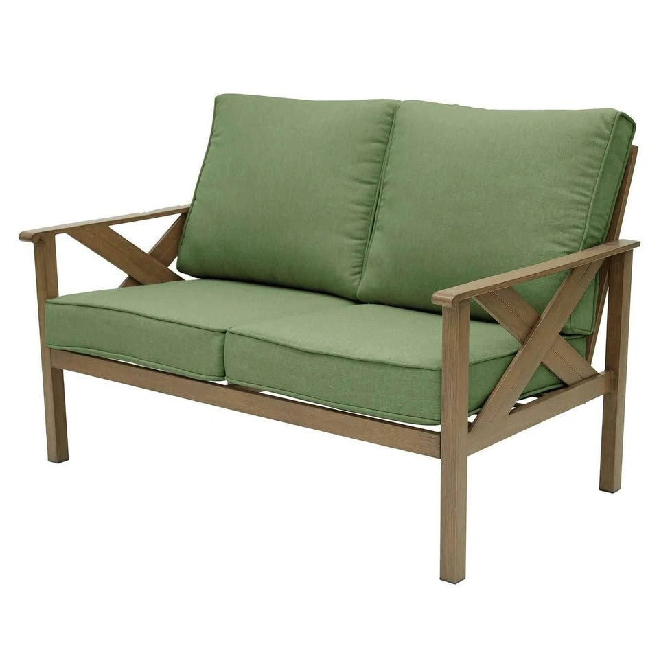 Natural Expressions Loveseat and Table Set, Green, Dyed Polyeste - photo 5