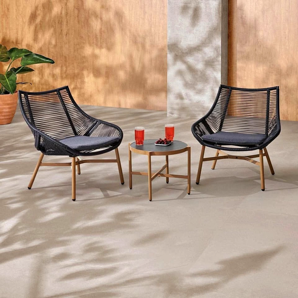 HOMETRENDS Skyler 3-Piece Steel Outdoor Chat Set