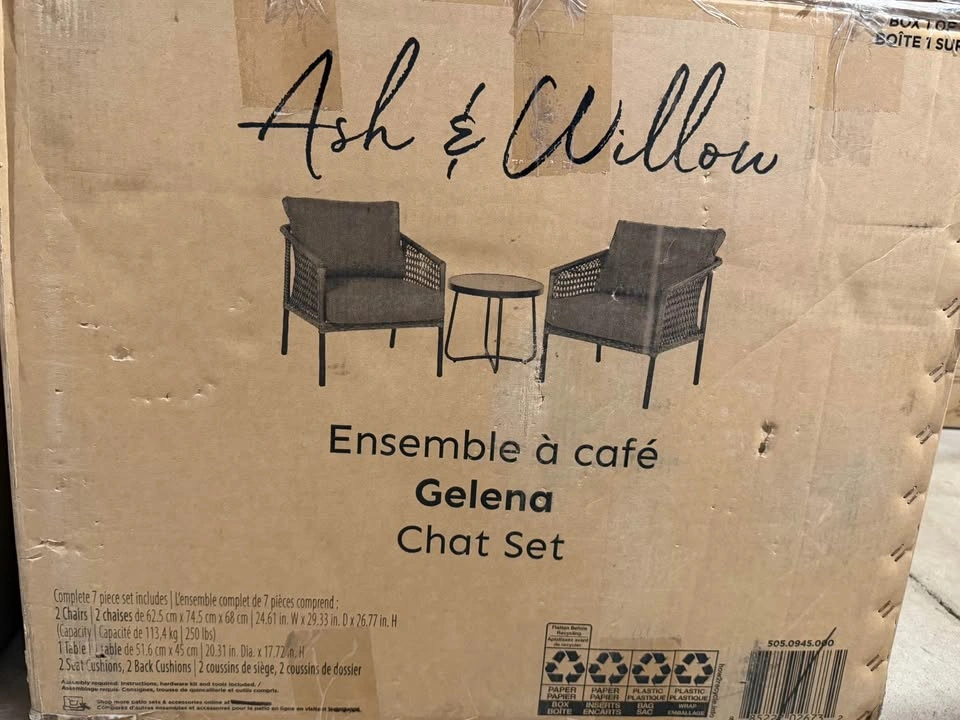 Ash & Willow Gelena 3-Piece Outdoor Chat Set - photo 4