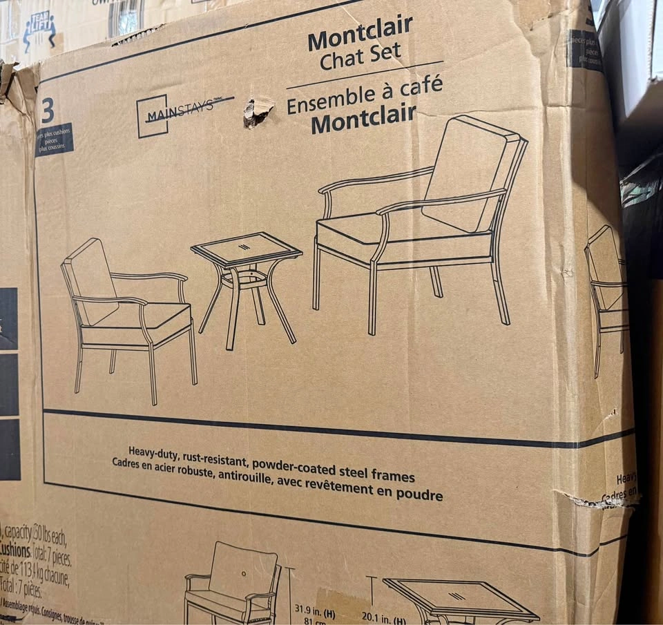 Mainstays Montclair 3 Piece Chat Set