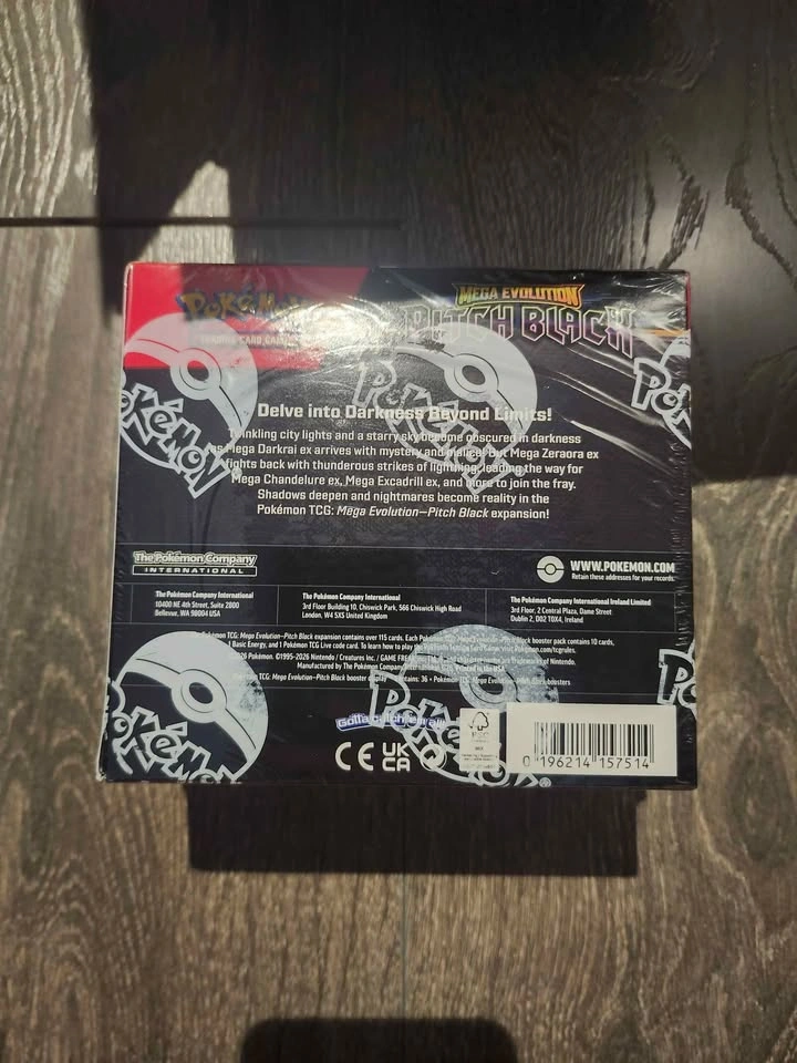 Pokemon Mega Evolution Pitch Black PKC ETBs and Booster Box - photo 4