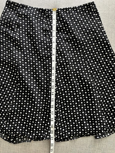 Express 100% Silk Skirt Size 6 NWOT Black Polka Dot - photo 5