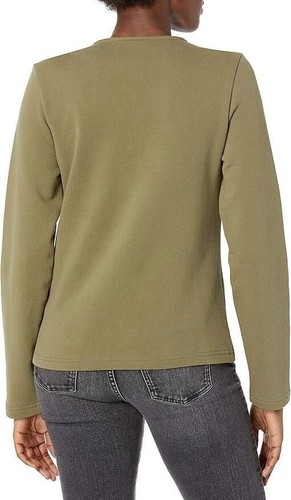 The Drop Caralyn Mirand Knit Moto Jacket Small NWT Olive - photo 5