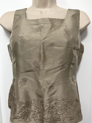 Petite Sophisticate Vintage Silk Blouse 0 BNWT Beige