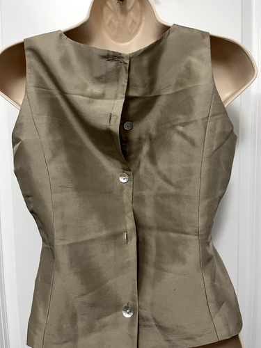 Petite Sophisticate Vintage Silk Blouse 0 BNWT Beige - photo 4