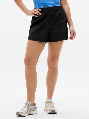 Athleta Lunar Sheen High Rise Shorts Medium M BNWT Black - photo 3