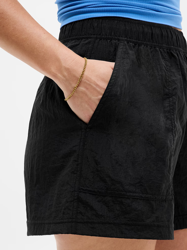 Athleta Lunar Sheen High Rise Shorts Medium M BNWT Black - photo 5
