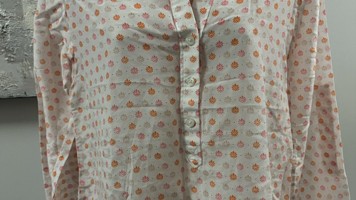 Ann Taylor Silk Blend Blouse Small Petite SP Orange Pink - photo 2