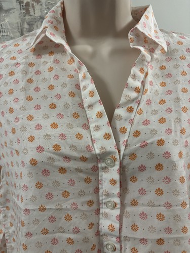 Ann Taylor Silk Blend Blouse Small Petite SP Orange Pink - photo 3