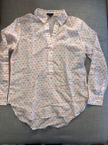 Ann Taylor Silk Blend Blouse Small Petite SP Orange Pink - photo 5