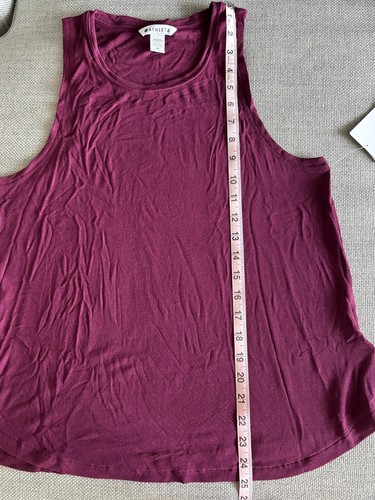 Athleta Womens M Burgundy Well Rested Rib Sleep Tank Top NWT - photo 4
