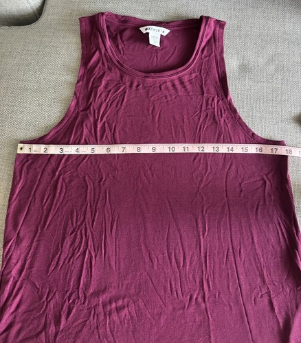 Athleta Womens M Burgundy Well Rested Rib Sleep Tank Top NWT - photo 5