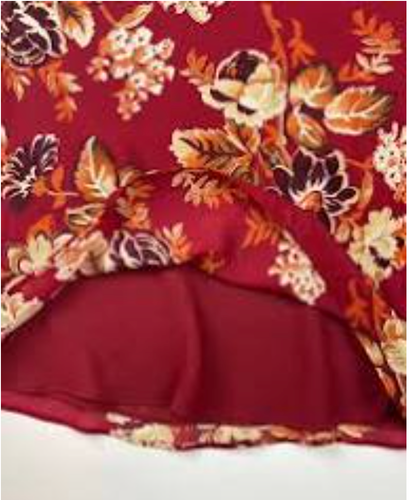 Ann Taylor Floral Skirt 8 Petite NWOT Burgundy - photo 4