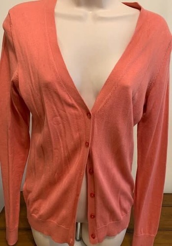 Ann Taylor Cardigan Sweater Small S BNWT Coral Pink