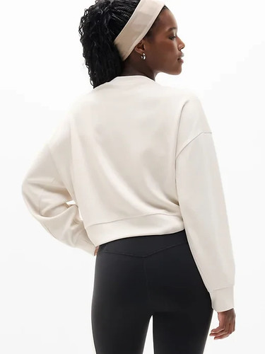 Athleta Seasoft Rib Crewneck Sweatshirt Small S BNWT Bone - photo 5