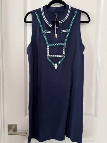 Hatley Marin Shift Dress Large L BNWT Patriot Blue Linen - photo 4