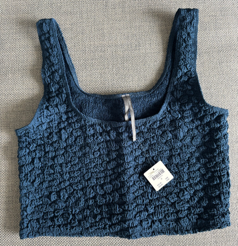 Anthropologie Womens M Navy Hannah Seamless Popcorn Tank BNWT - photo 2
