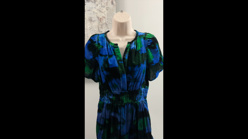 Anthropologie Somerset Velvet Dress Extra Small XS BNWT Blue Flo - photo 2
