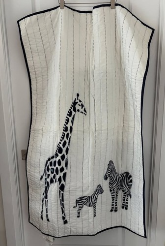Pottery Barn Kids Safari Crib Quilt Prescott Giraffe Zebra