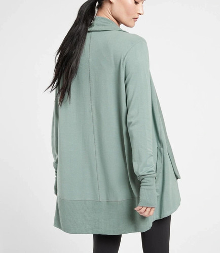 ATHLETA Minimalistic Grey Pockets Pranayama Wrap Cardigan SP - photo 3