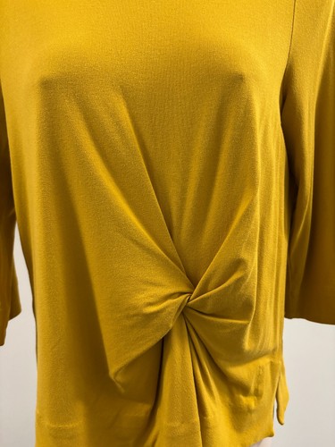 Ann Taylor Womens SP Mustard Yellow Twist Front Top NWT - photo 3