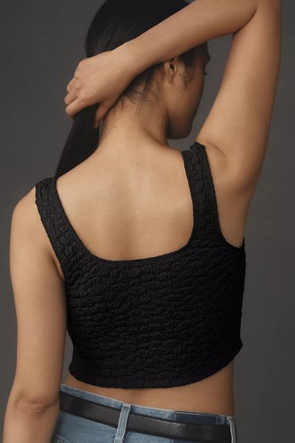 Anthropologie Womens M Black Hannah Seamless Popcorn Tank - photo 5