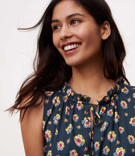 Ann Taylor LOFT Floral Mini Dress Petite Small SP NWT