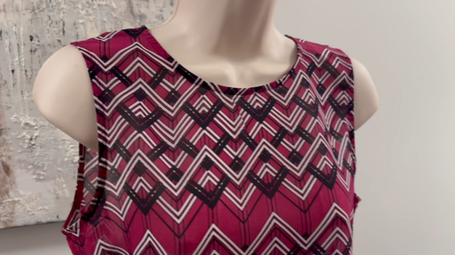 Banana Republic Womens XS Pink Geometric Chevron Sleeveless Top - photo 2