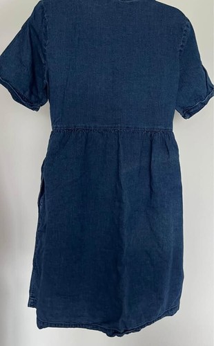 Old Navy Women’s Lace-Up Medium-Wash Jean Denim Shift Dress Smal - photo 5