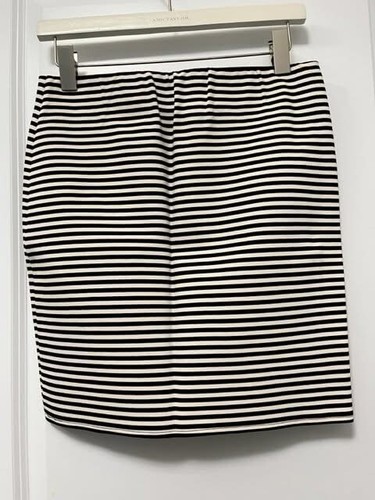 LOFT Black White Striped Pencil Skirt Small S BNWT Stretch - photo 2
