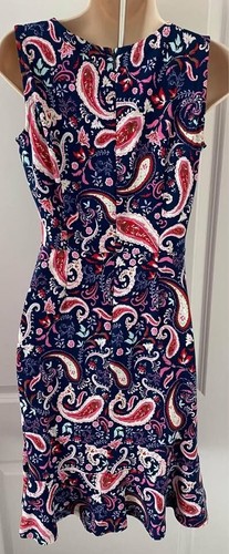 Talbots Womens SP Paisley Print Cotton V Neck A-Line Dress - photo 4