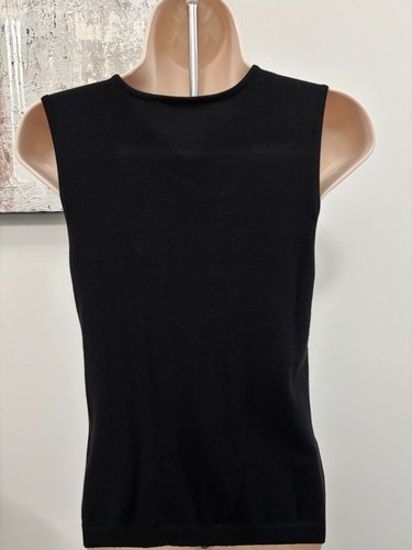 LOFT Black Ruffle Front Shell Small S BNWT - photo 4