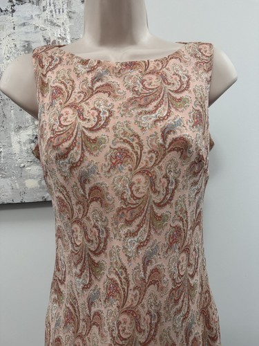 Ann Taylor Silk Dress 2 Petite BNWT Pink Peach Paisley