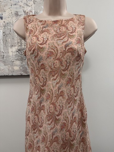 Ann Taylor Silk Dress 2 Petite BNWT Pink Peach Paisley - photo 3