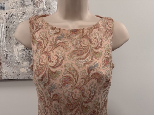 Ann Taylor Silk Dress 2 Petite BNWT Pink Peach Paisley - photo 4