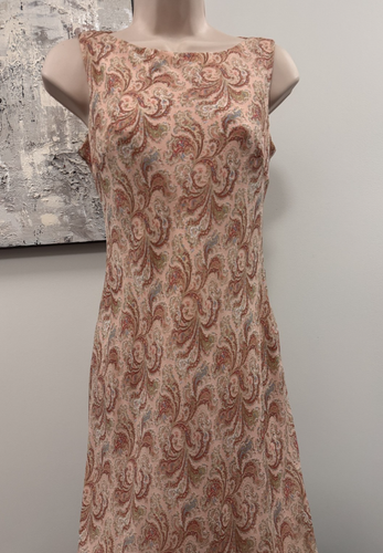 Ann Taylor Silk Dress 2 Petite BNWT Pink Peach Paisley - photo 5