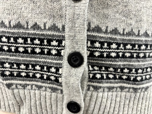 Banana Republic Womens S Gray Fair Isle Wool Cardigan - photo 5
