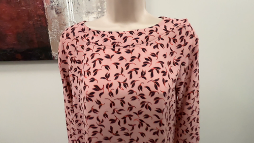 Ann Taylor Blouse XS Petite XSP BNWT Pink Leaf Print - photo 2