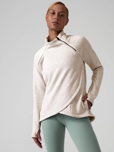 Athleta Cozy Karma Asymmetrical Pullover Medium MP BNWT