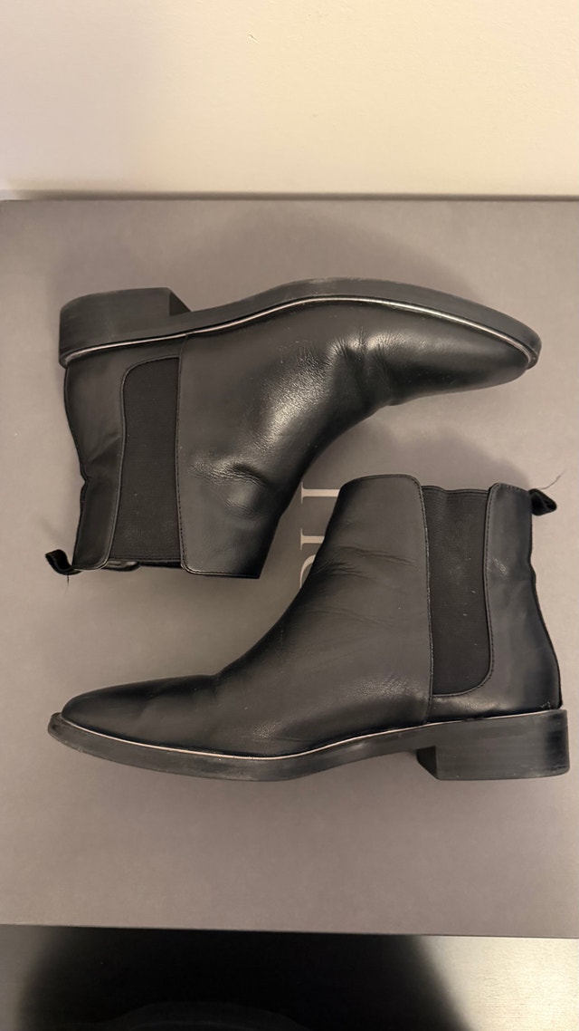 Zara Black Leather Ankle Boot - photo 4