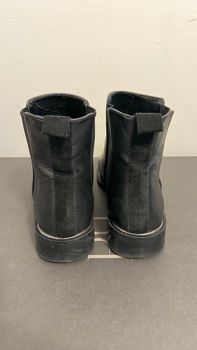 Zara Black Leather Ankle Boot - photo 5