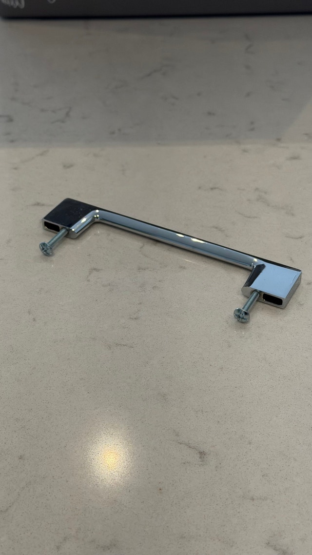 Chrome Modern Rectangular Cabinet Pull Handles - photo 3